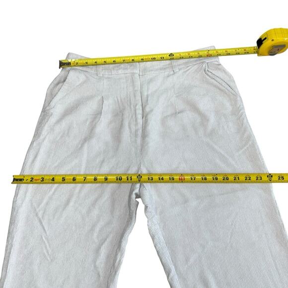 Brochu Walker The Harlow Pant Perle Wide Legs Corduroy L Minimalism Quiet Luxury - Picture 8 of 12